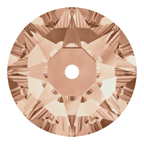 3188 - 4mm - Light Peach F (362) - Xirius Round Lochrose Sew-On Crystal