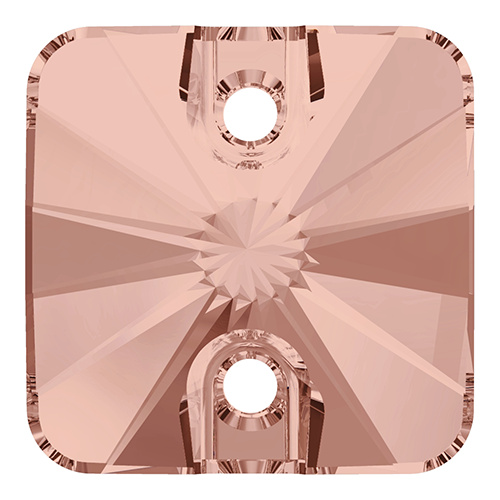 3201 - 10mm - Blush Rose F (257) - Square Rivoli Sew-On Crystal