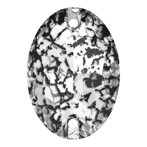 3210 - 16mm x 11mm - Crystal Black Patina F (001 BLAPA) - Oval Sew-On Crystal
