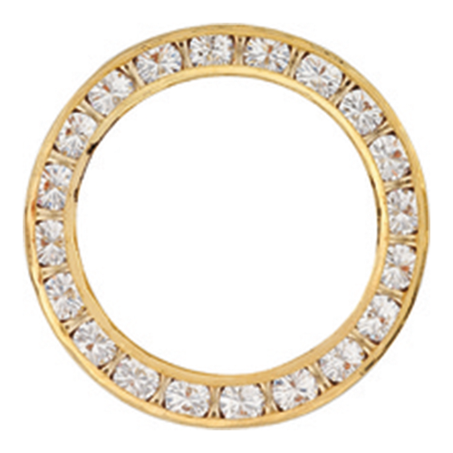 37 720 - 21.4mm - Crystal F (001) - Channel Set Ring, Gold Plated - Loose Piece