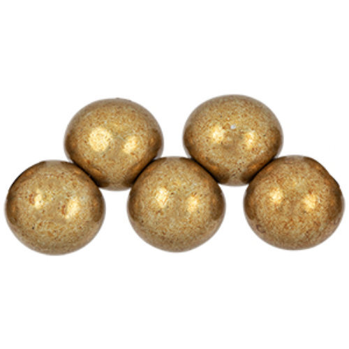6mm Top Hole Bead - ColorTrends: Saturated Metallic Ceylon Yellow - 25 Bead Strand
