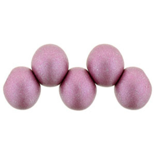 6mm Top Hole Bead - ColorTrends: Satin Metallic Rouge - 25 Bead Strand