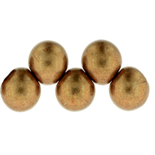 6mm Top Hole Bead - ColorTrends: Saturated Metallic Warm Taupe - 25 Bead Strand