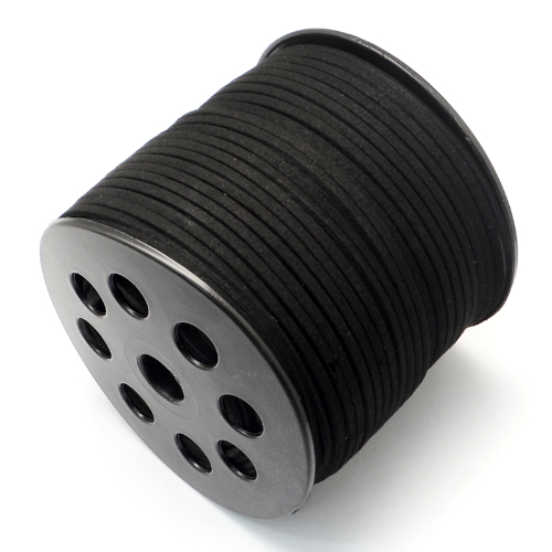 3mm Faux Suede Cord - Black