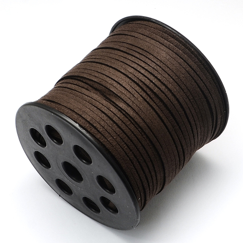 3mm Faux Suede Cord - Chocolate Brown