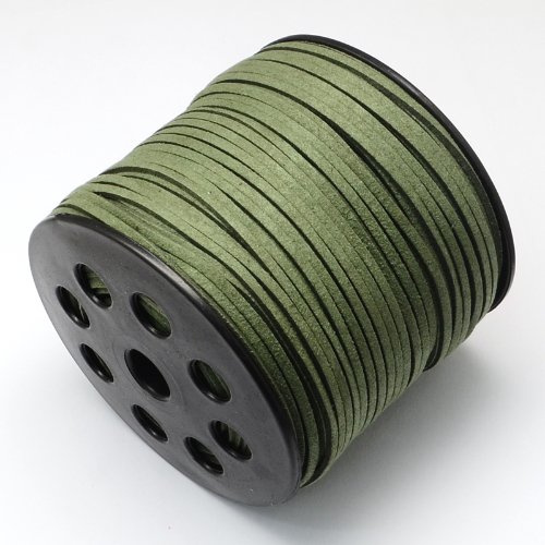 3mm Faux Suede Cord - Olive