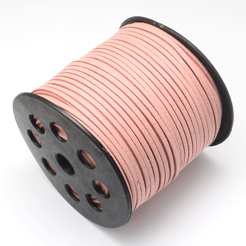 3mm Faux Suede Cord - Salmon Pink