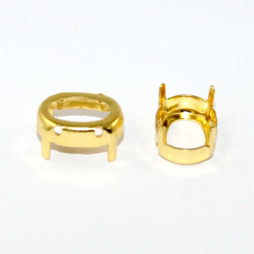 10mm x 14mm 4120 Oval Frame - Bright Gold - Pack of 2