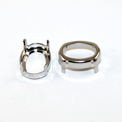 13mm x 18mm 4120 Oval Frame - Platinum - Pack of 2