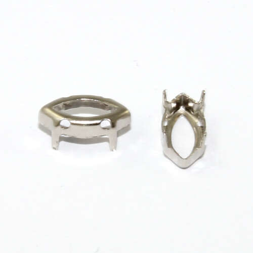 5mm x 10mm 4200 Navette Frame - Platinum - Pack of 4