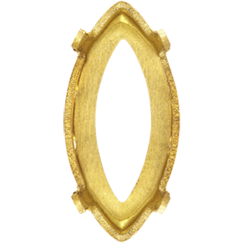 4228/S - 6mm x 2.5mm Gold Setting - Xilion Navette Fancy Stone