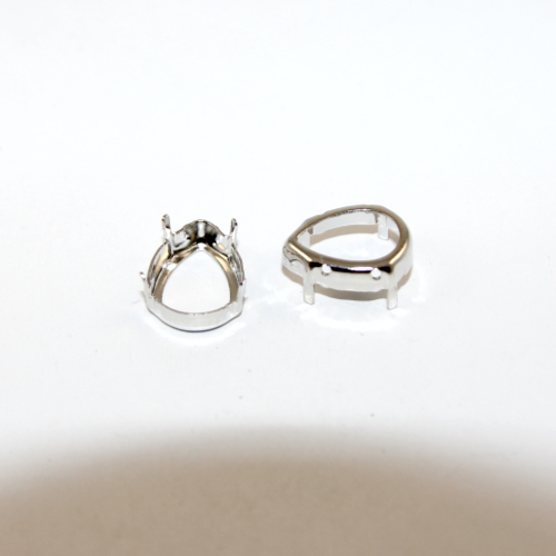 13mm x 18mm 4320 Pear Frame - Platinum - Pack of 2