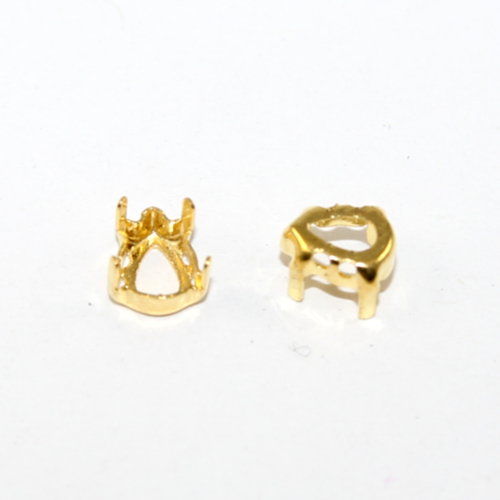6mm x 8mm 4320 Pear Frame - Bright Gold - Pack of 4