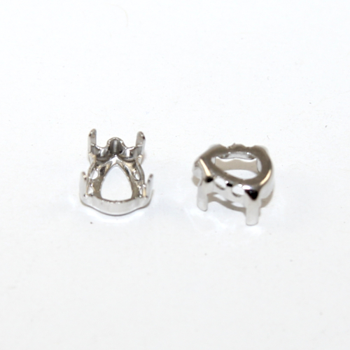 6mm x 8mm 4320 Pear Frame - Platinum - Pack of 4