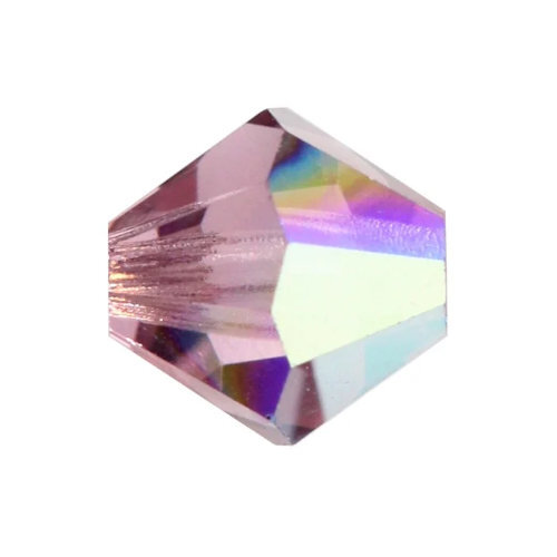 3mm x 2.4mm Light Amethyst Glitter - 20020GL - MC Rondelle Beads - 451 69 302
