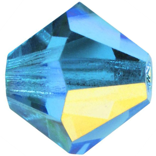 3mm x 2.4mm Aquamarine AB - 60000AB - MC Rondelle Beads - 451 69 302