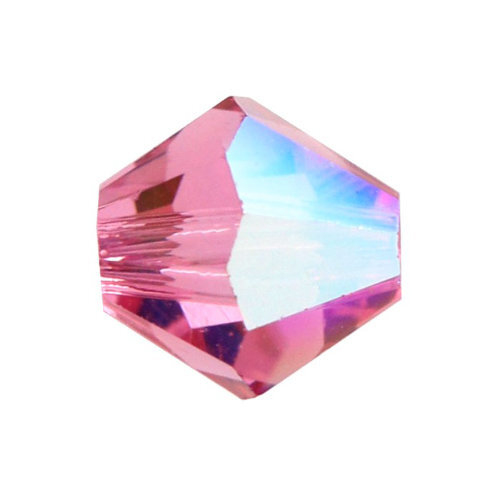 3mm x 2.4mm Rose Glitter - 70010GL - MC Rondelle Beads - 451 69 302