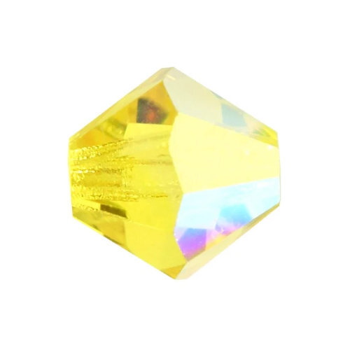 3mm x 2.4mm Citrine Glitter - 80310GL - MC Rondelle Beads - 451 69 302
