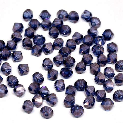 4mm x 3.6mm Crystal Lila Vega Luster - 00030-15726 - MC Rondelle Beads - 451 69 302