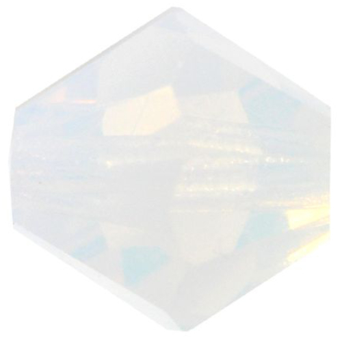 4mm x 3.6mm White Opal - 01000 - MC Rondelle Beads - 451 69 302