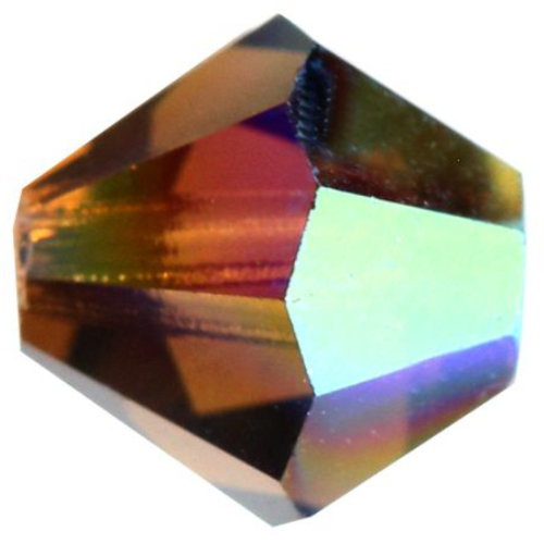 4mm x 3.6mm Smoked Topaz AB - 10220AB - MC Rondelle Beads - 451 69 302