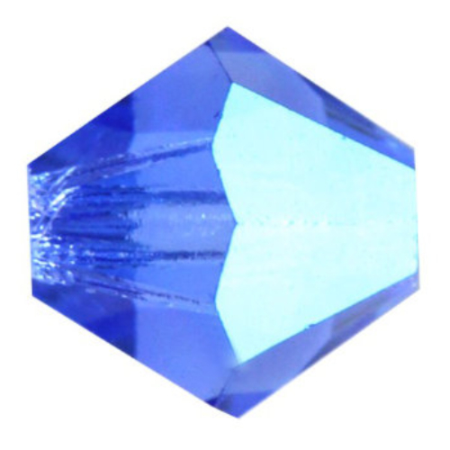 4mm x 3.6mm Sapphire Glitter - 30050GL - MC Rondelle Beads - 451 69 302
