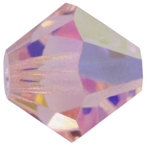 4mm x 3.6mm Pink Sapphire AB - 70220AB - MC Rondelle Beads - 451 69 302