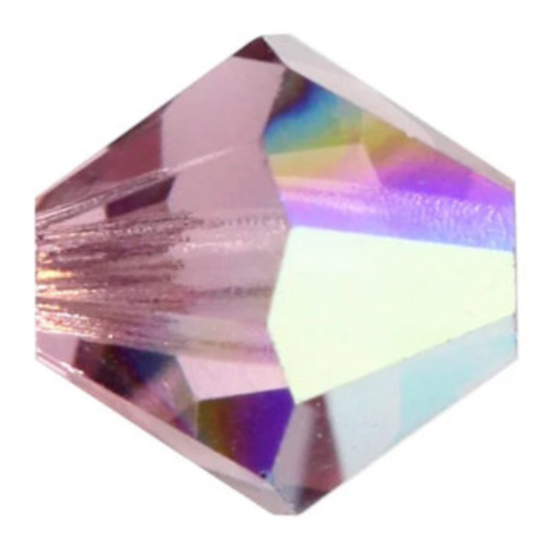 5mm x 4.7mm Light Amethyst Glitter - 20020GL - MC Rondelle Beads - 451 69 302