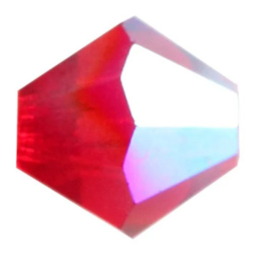 6mm x 5.7mm Light Siam Glitter - 90070GL - MC Rondelle Beads - 451 69 302