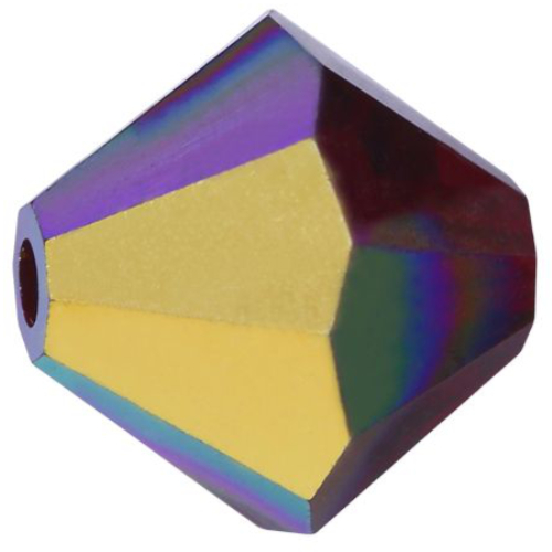 6mm x 5.7mm Siam AB - 90090AB - MC Rondelle Beads - 451 69 302