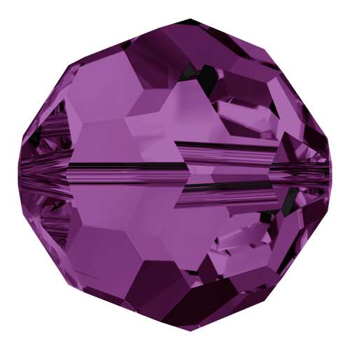 5000 - 3mm - Amethyst (204) - Round Crystal Bead