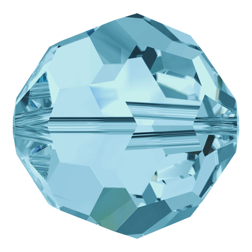5000 - 5mm - Aquamarine (202) - Round Crystal Bead