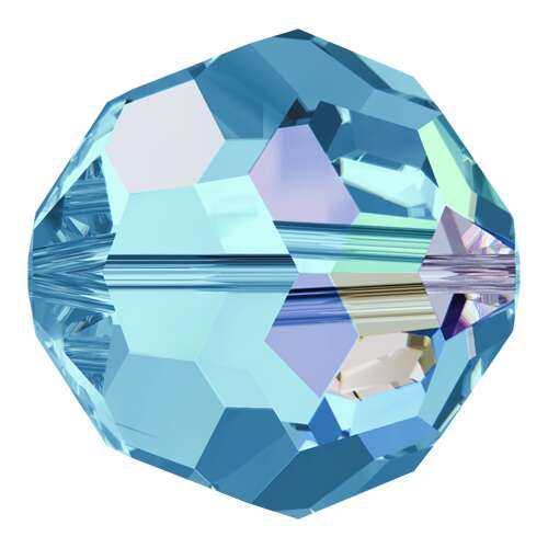 5000 - 6mm - Aquamarine AB (202 AB) - Round Crystal Bead
