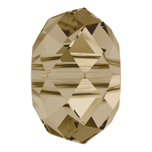 5041 - 18mm - Crystal Golden Shadow (001 GSHA) - Briolette (Large Hole) Crystal Bead