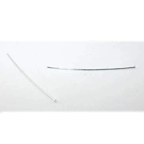 51mm x 0.7mm Silver  Plated Brass Head Pin