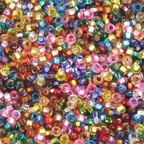 Preciosa 10/0 Rocaille Seed Beads - SB10-MIX-SLA - Silver Lined Assorted - 50gm Bag