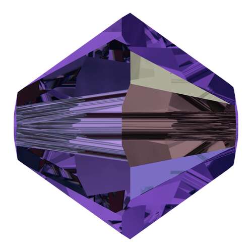 5328 - 4mm - Purple Velvet AB (277 AB) - Bicone Xilion Crystal Bead