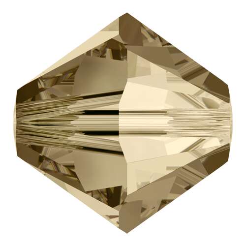 5328 - 5mm - Crystal Golden Shadow (001 GSHA) - Bicone Xilion Crystal Bead