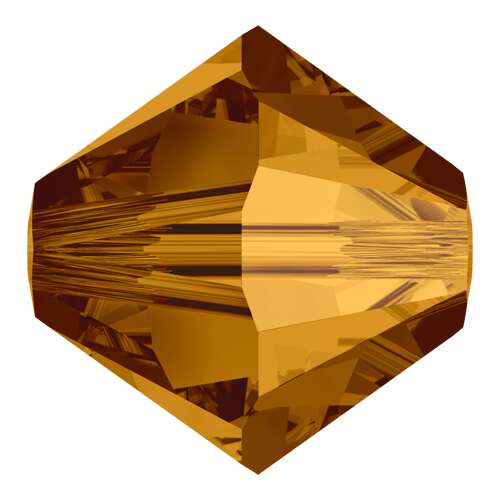 5328 - 6mm - Crystal Copper (001 COP) - Bicone Xilion Crystal Bead