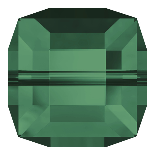 5601 - 6mm - Emerald (205) - Cube Crystal Bead