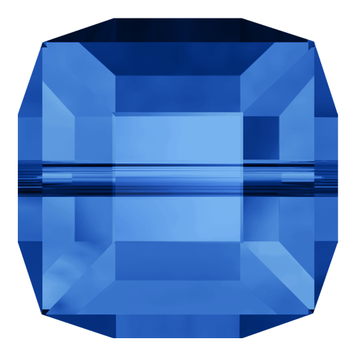 5601 - 6mm - Sapphire (206) - Cube Crystal Bead