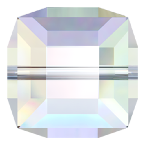 5601 - 8mm - Crystal Aurore Boreale B (001 ABB) - Cube Crystal Bead