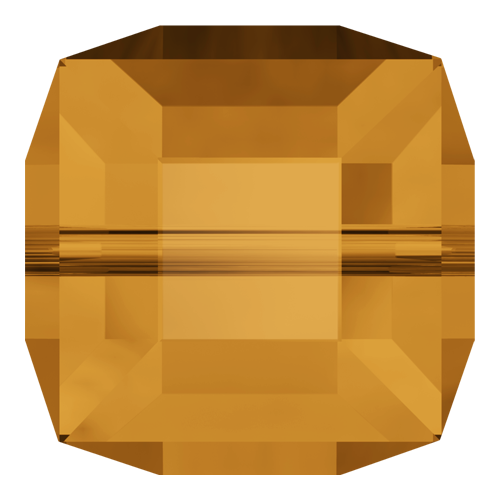 5601 - 8mm - Topaz (203) - Cube Crystal Bead