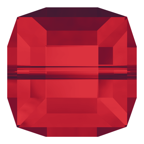 5601 - 8mm - Light Siam (227) - Cube Crystal Bead
