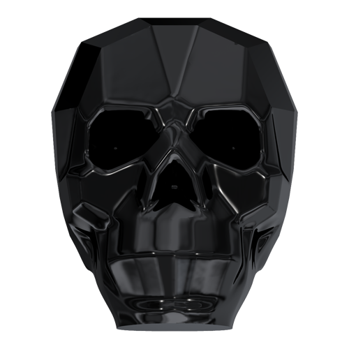 5750 - 13mm - Jet (280) - Skull Crystal Bead