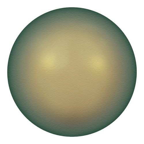 5811 - 10mm - Crystal Iridescent Green Pearl (001 930) - Round (Large Hole) Crystal Pearl - Pearl Strand