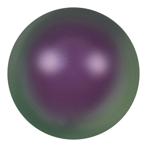 5811 - 10mm - Crystal Iridescent Purple Pearl (001 943) - Round (Large Hole) Crystal Pearl - Pearl Strand