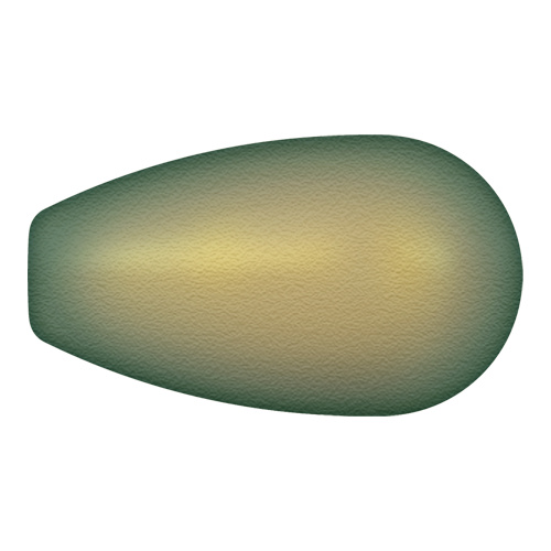 5816 - 15mm x 8mm - Crystal Iridescent Green Pearl (001 930) - Tear Drop Half Drilled Crystal Pearl
