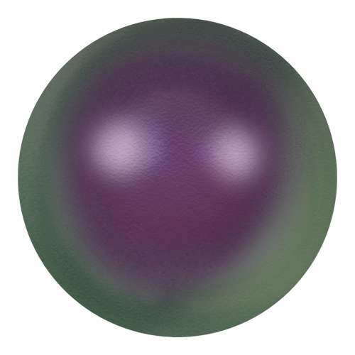 5817 - 6mm - Crystal Iridescent Purple Pearl (001 943) - Cabochon Flat Back Crystal Pearl