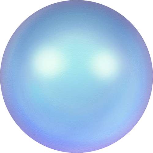 5817 - 6mm - Crystal Iridescent Light Blue Pearl (001 948) - Cabochon Flat Back Crystal Pearl
